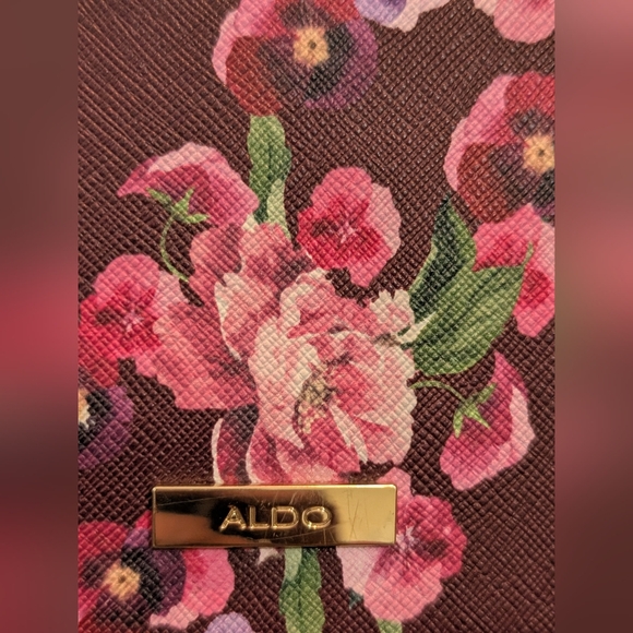 Aldo Floral Wallet with Pink and Purple Blooms - Picture 4 of 5